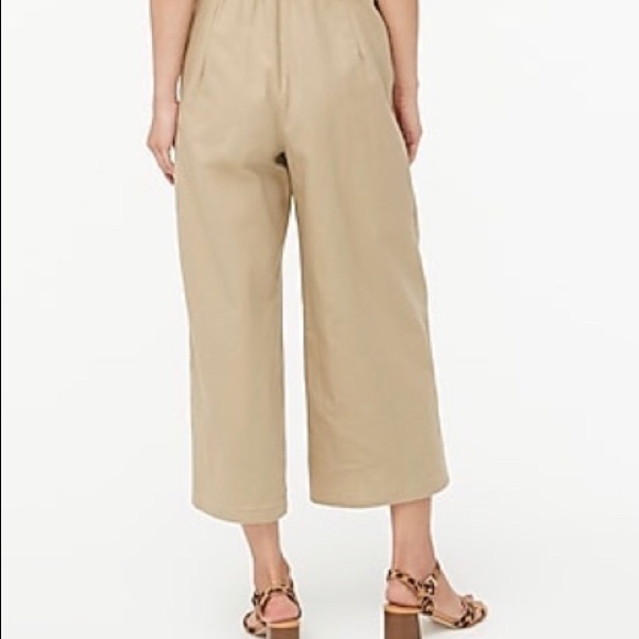 J. Crew Factory Khaki Tan Sleeveless Linen Blend V-neck Belted Jumpsuit - Picture 12 of 12